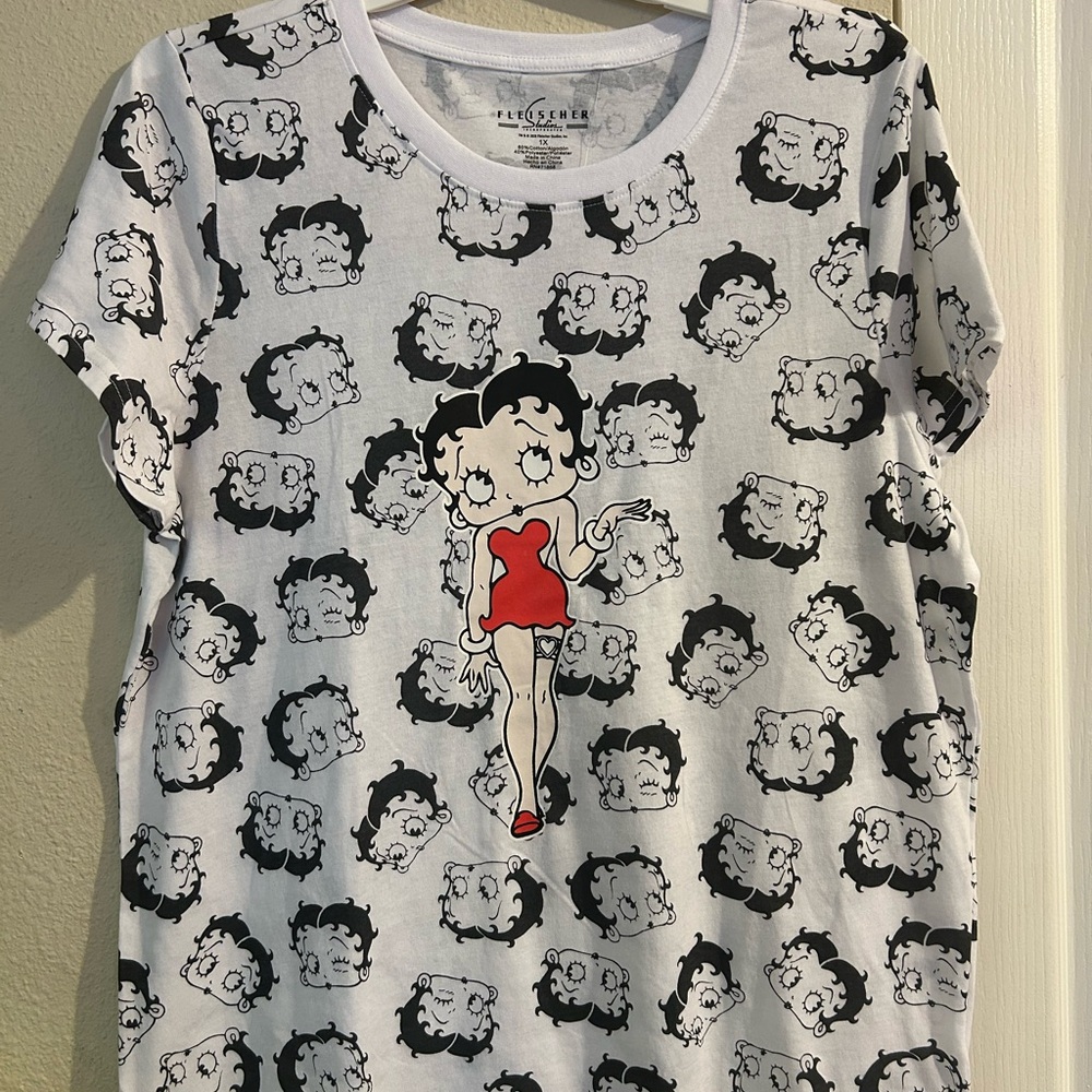 White and Black Graphic Tee
